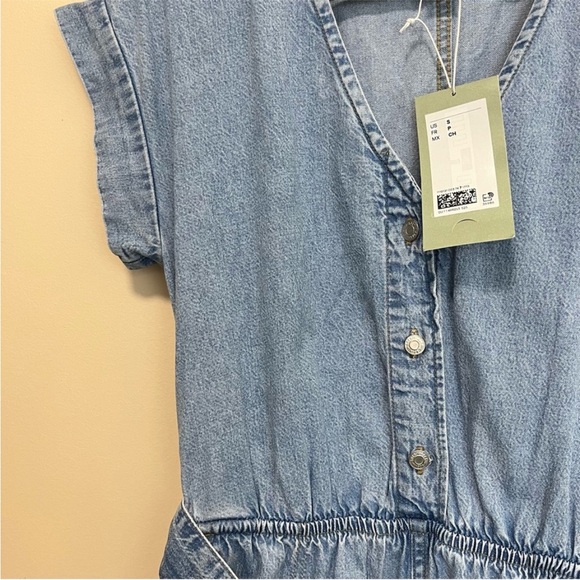 NWT H&M Short Sleeve Denim Jumpsuit - Picture 7 of 16